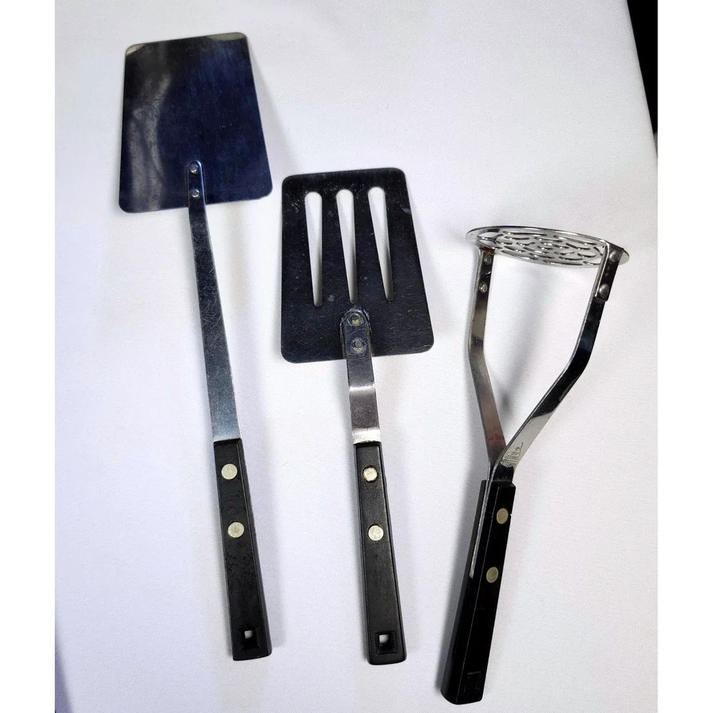Vintage Household Brand Stainless Steel Kitchen Utensil Set 6pc USA MCM
